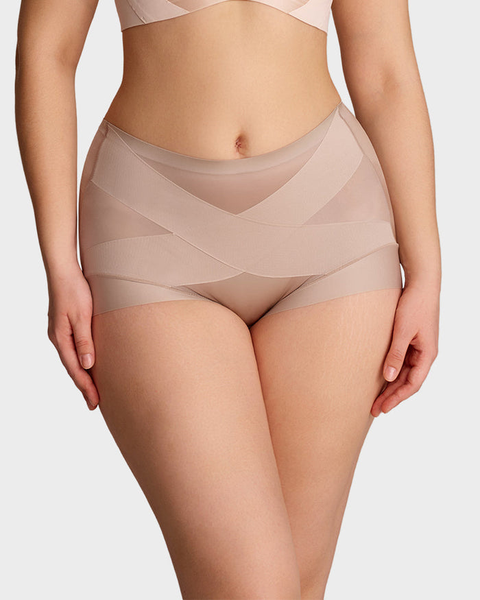 6-Pack Cross Compression High Waist Tummy Control Panties