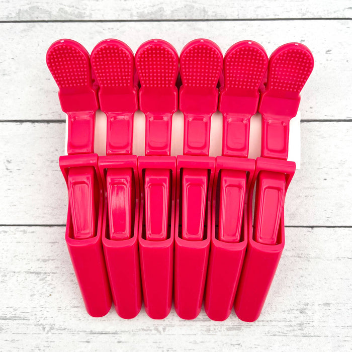 6pcs Solid Color Hair Sectioning Clips, Professional Styling: Green
