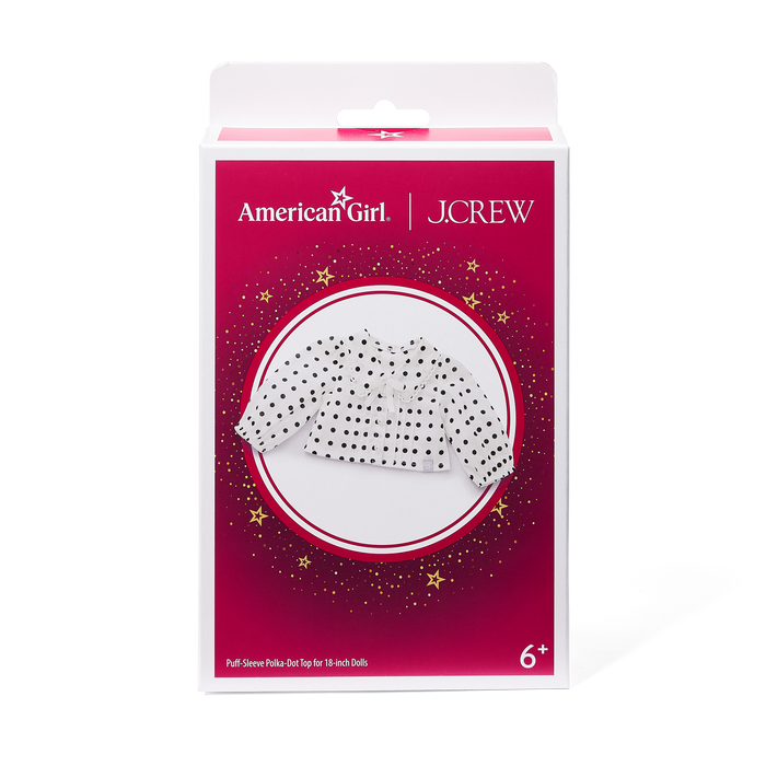 American Girl® x J.Crew Puff-Sleeve Polka-Dot Top for 18-inch Dolls