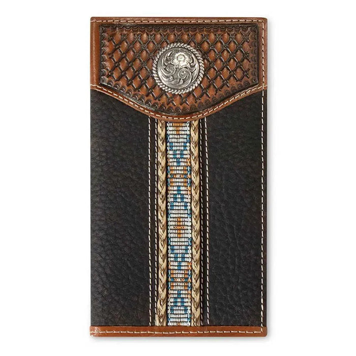 Ariat Woven Southwestern Stripe (Brown) - Men's Rodeo Wallet - Hatcountry