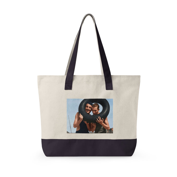 Beach Day Zippered Canvas Tote | Nager 006