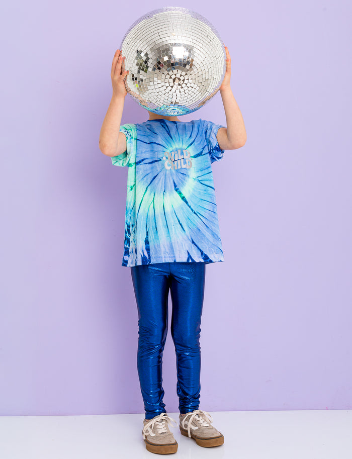 Blue Wild Child Kids T-Shirt