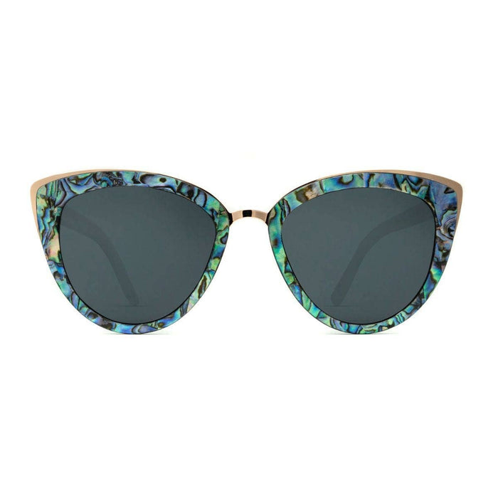Bombshell Smoke Lenses Abalone Wood Sunglasses