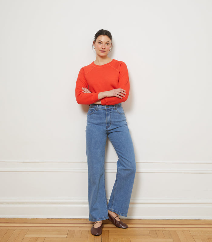 Loup - Carmen Wide Leg Jeans - Washed Indigo -