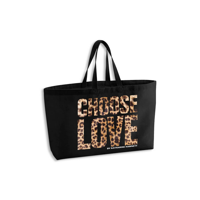 Choose Love Leopard Print Tote by Katharine Hamnett