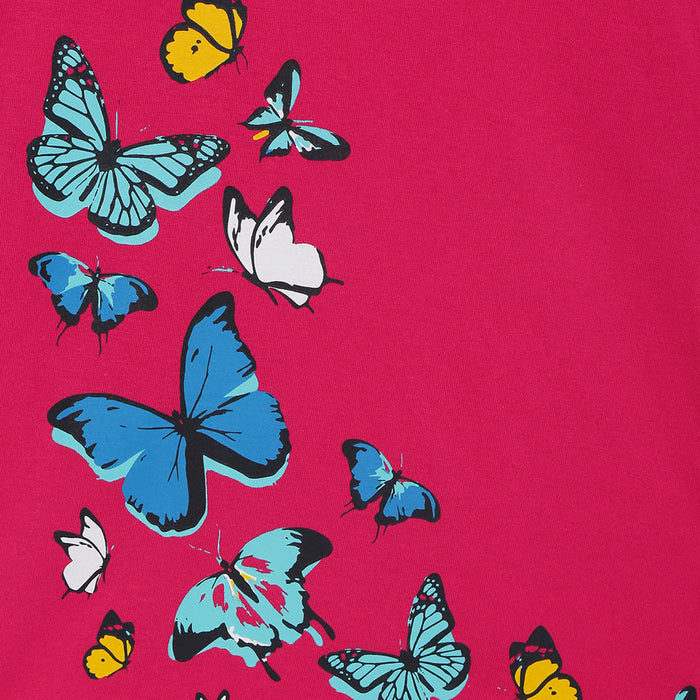 Girls Puff Sleeve Printed Cotton T-Shirt