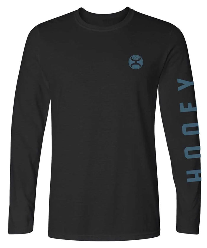 HOOey Inverted HOOey (Black) - Mens Long Sleeve T-Shirt - Hatcountry