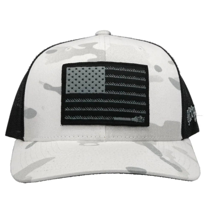 HOOey Liberty Roper Camo (White/Black) - Trucker Cap - Hatcountry