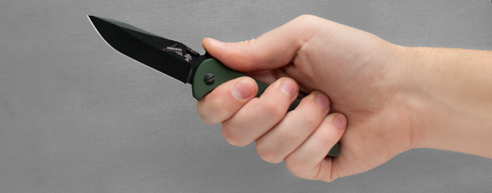 Kershaw Emerson CQC-5K Liner Lock Knife Green G-10 (3" Black) 6074OLBLK - GearBarrel.com