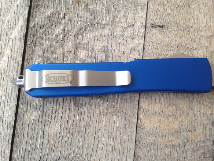 Microtech Ultratech D/A SE OTF (Satin Plain) 121-4 BL (Blue) - GearBarrel.com