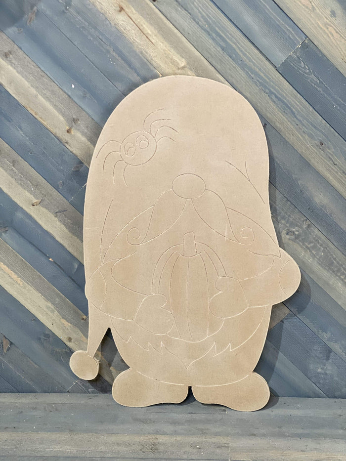 gnome holding pumpkin yart art blank