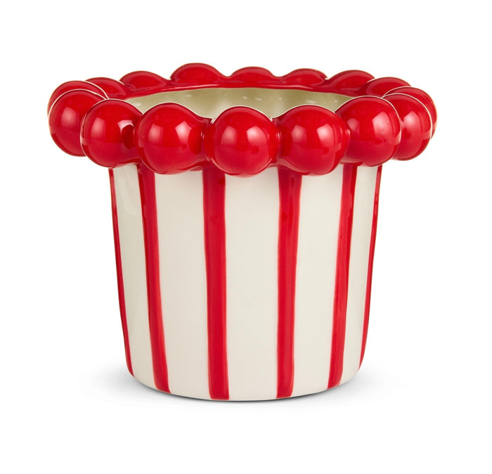 Raz 8” Striped Ball Planter