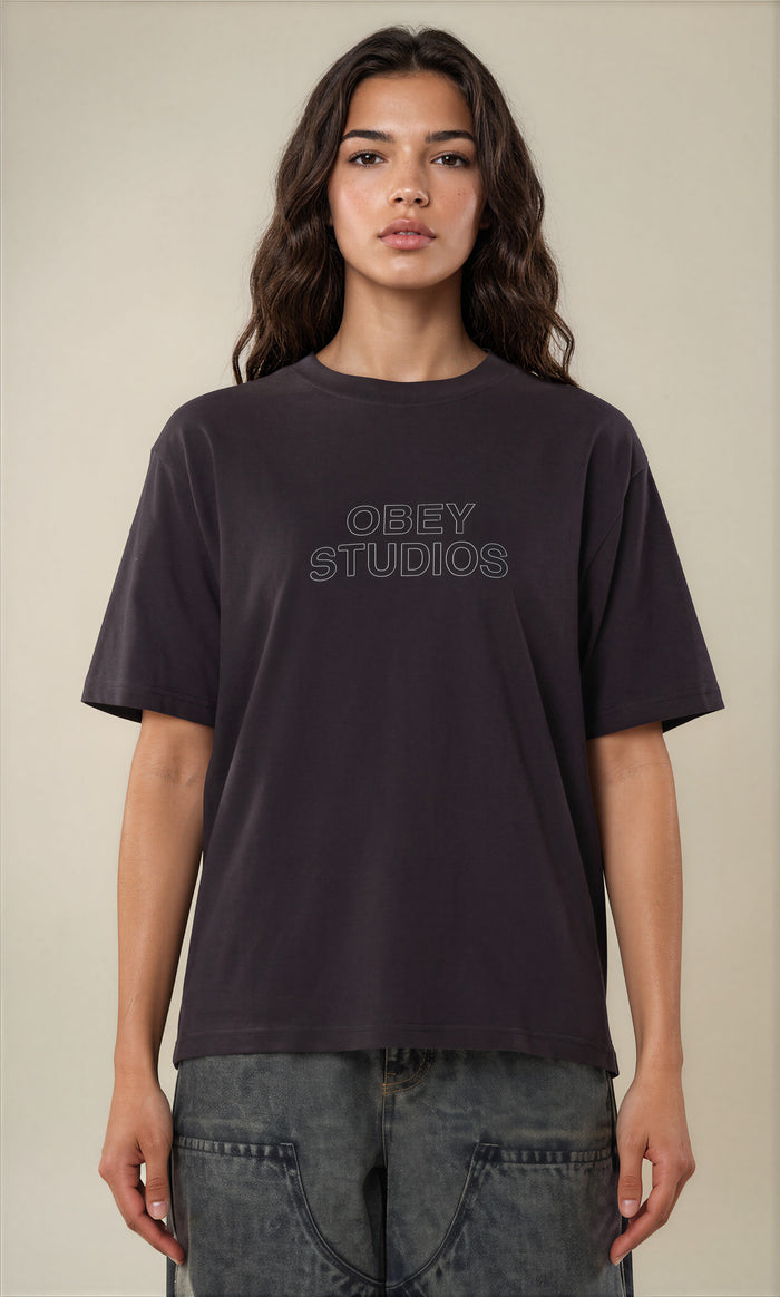 Obey - Studios T-shirt - Outline Black -