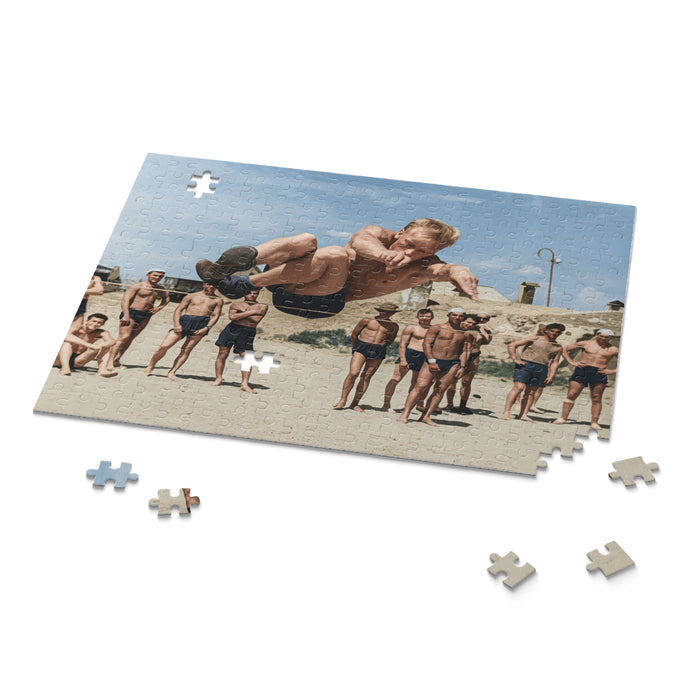 Summer Athletic Leap | Restored Historical Jigsaw Puzzle | nager 039