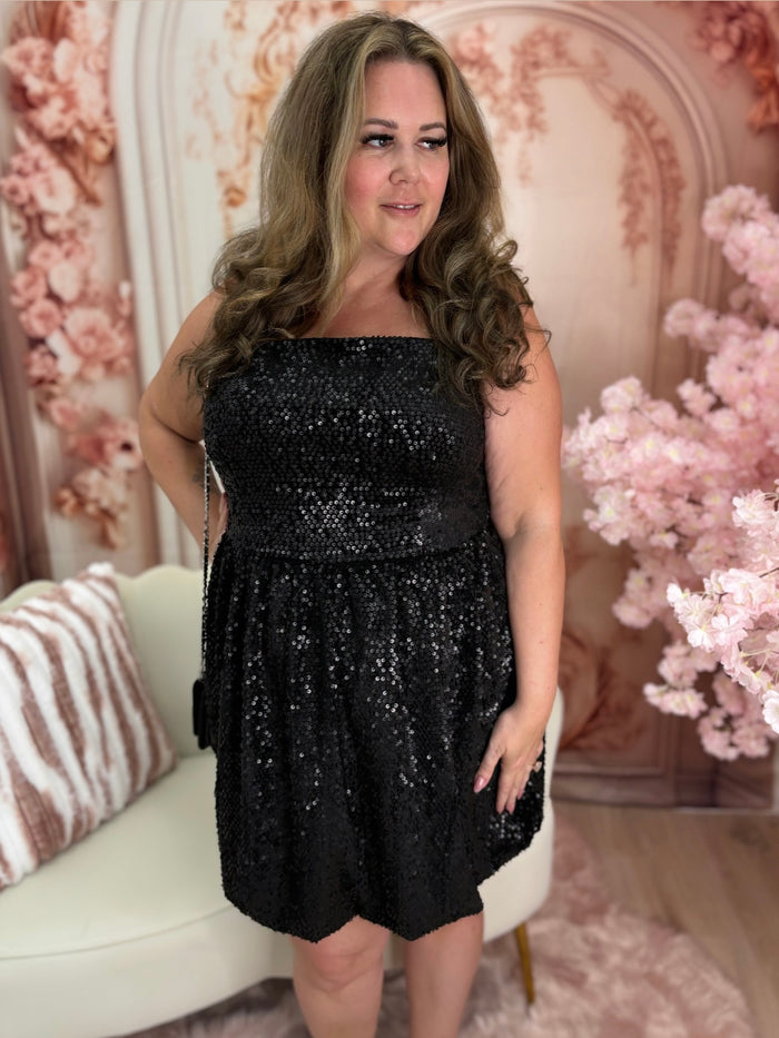 Velvet Sequin Bubble Dress