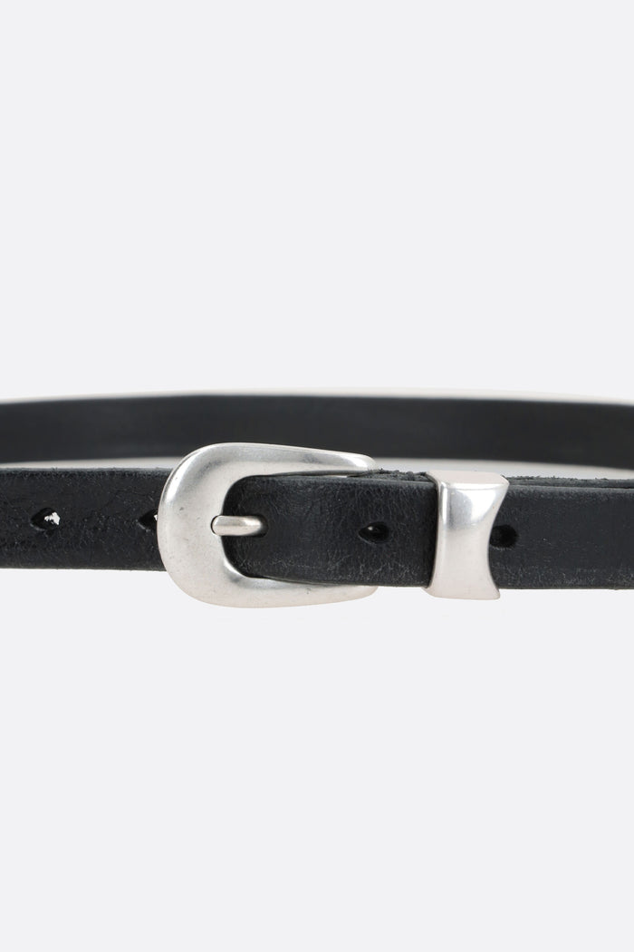 vintage leather thin belt