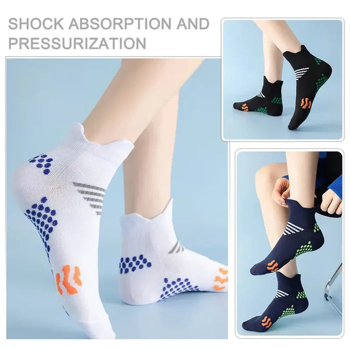 3-Pair Lightweight Compression Ankle Socks — Cushioned Support for Active Feet