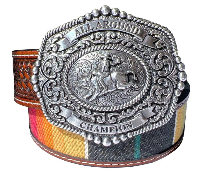 3D Bull Rider Serape - Children's Belt - Hatcountry
