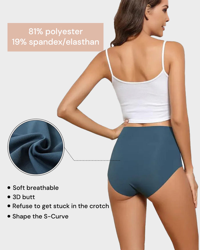 6-Pack Seamless High-Waist No-Show Comfort Panties