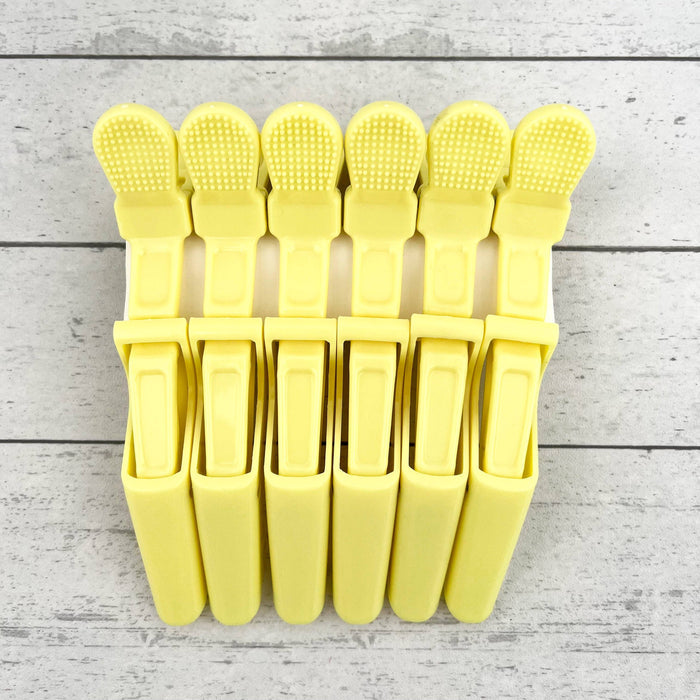 6pcs Solid Color Hair Sectioning Clips, Professional Styling: Green