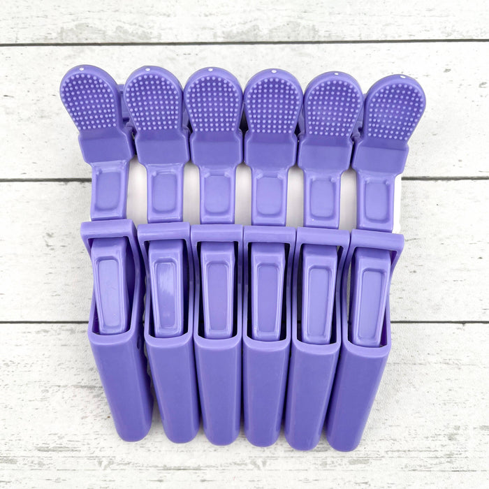 6pcs Solid Color Hair Sectioning Clips, Professional Styling: Green