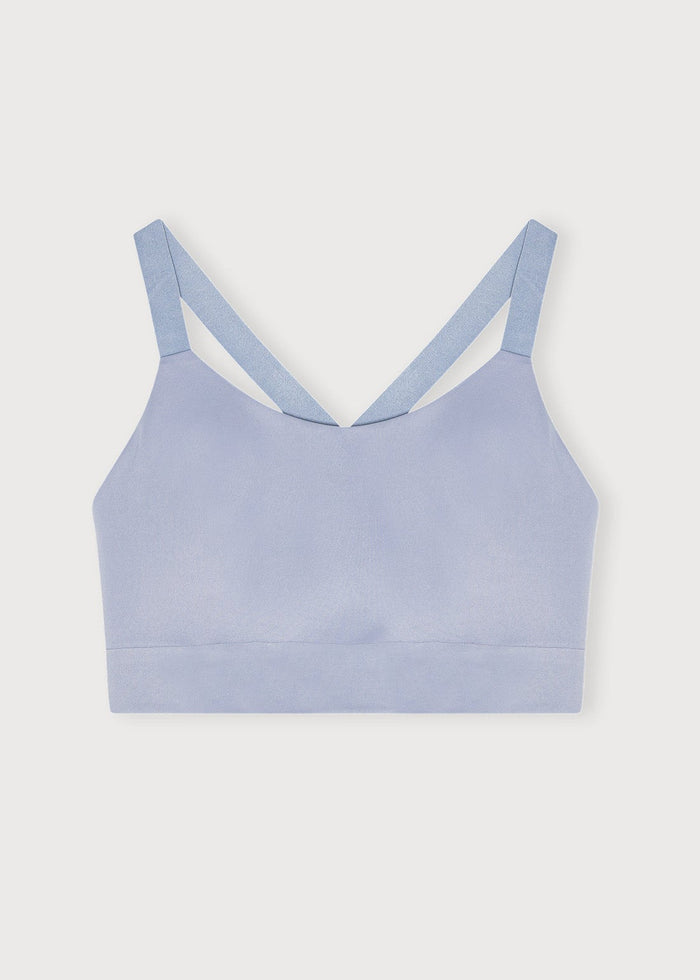 Organic Basics - Active Cross Back Bra - Misty Blue -