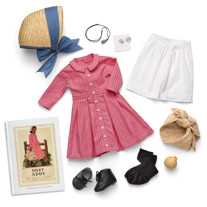 Addy Walker™ 18-inch Doll & Tartan Plaid Dress Bundle (Historical Characters)
