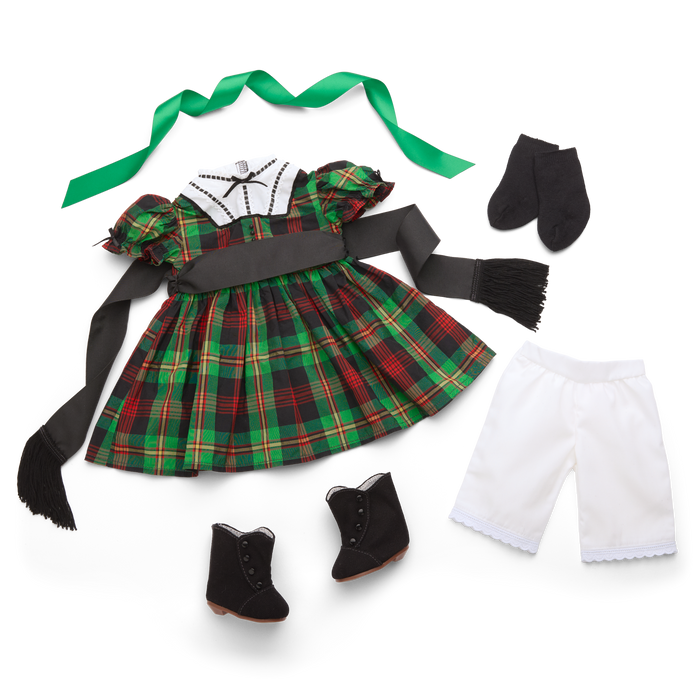 Addy’s™ Tartan Plaid Dress for 18-inch Dolls (Historical Characters)