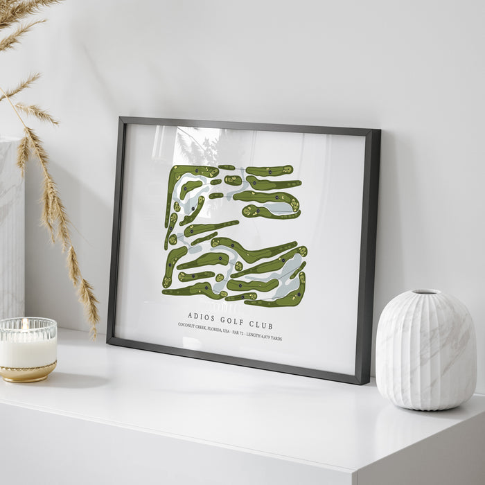 Adios Golf Club | Golf Course Map | On Table