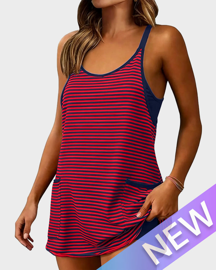 Red Navy Stripe / S