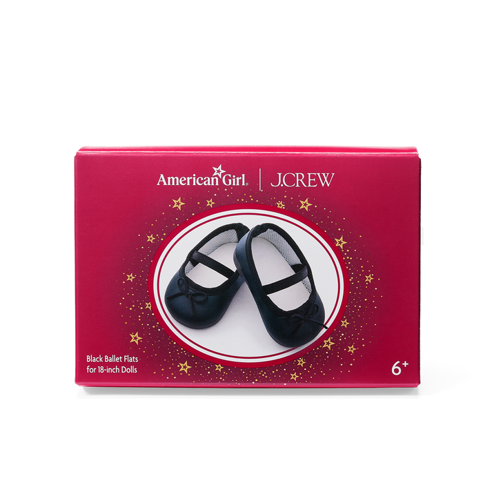 American Girl® x J.Crew Black Ballet Flats for 18-inch Dolls