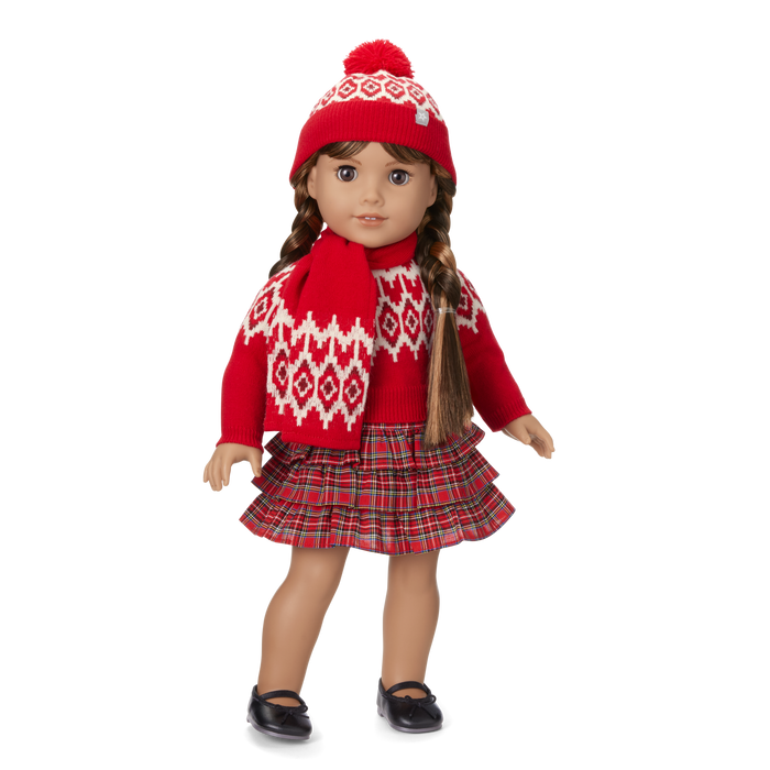 American Girl® x J.Crew Fair Isle Beanie & Scarf for 18-inch Dolls