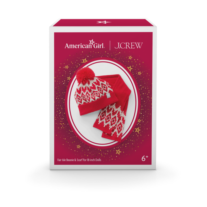 American Girl® x J.Crew Fair Isle Beanie & Scarf for 18-inch Dolls