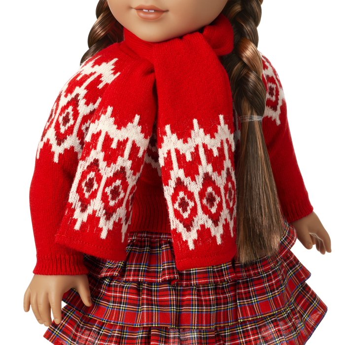 American Girl® x J.Crew Fair Isle Beanie & Scarf, Heart Purse & Accessories Bundle for 18-inch Dolls