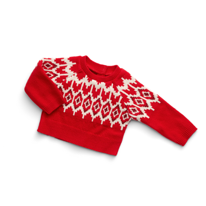 American Girl® x J.Crew Fair Isle Hearts Sweater for 18-inch Dolls