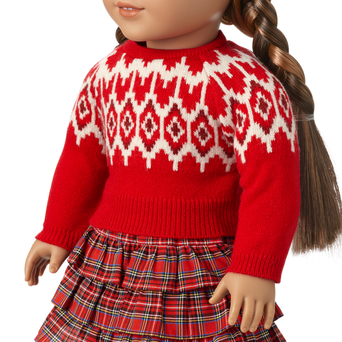 American Girl® x J.Crew Fair Isle Hearts Sweater for 18-inch Dolls