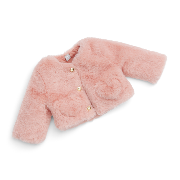 American Girl® x J.Crew Pink Faux-Fur Jacket for 18-inch Dolls