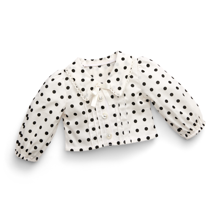 American Girl® x J.Crew Puff-Sleeve Polka-Dot Top for 18-inch Dolls