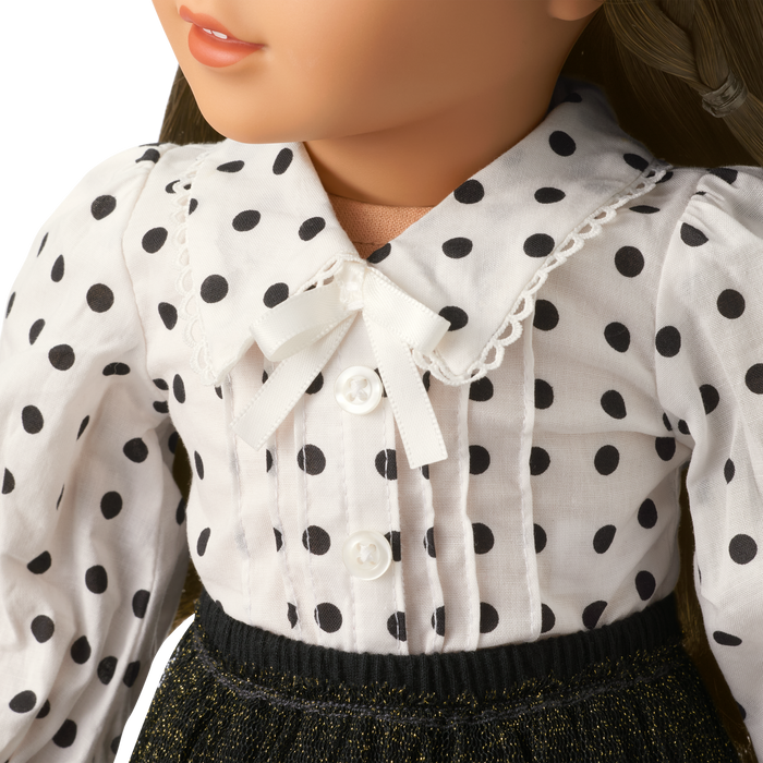 American Girl® x J.Crew Puff-Sleeve Polka-Dot Top & Tulle Skirt Bundle for 18-inch Dolls