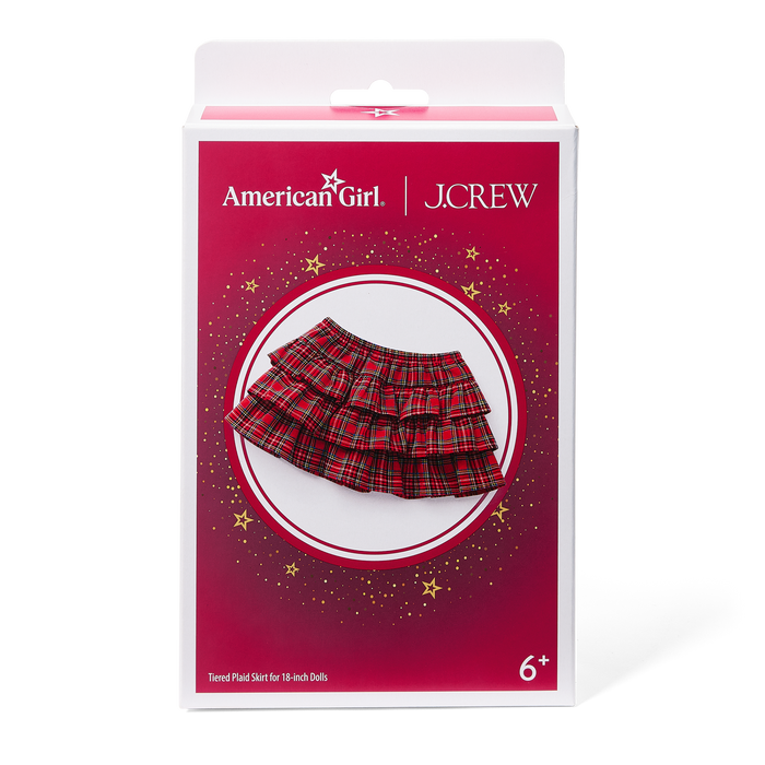 American Girl® x J.Crew Tiered Plaid Skirt for 18-inch Dolls