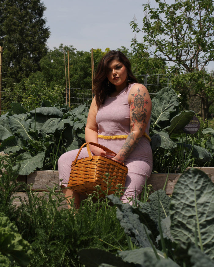 Anna Fringe Tank Top in Orchid