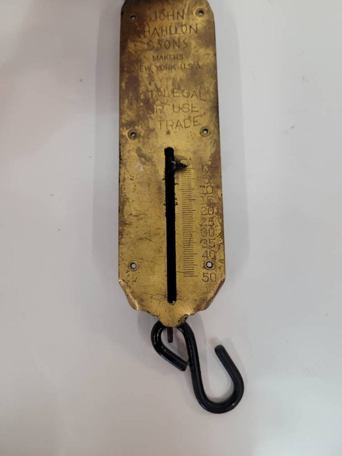 Brass Fish Scale Antique Tools Hunting And Fishing John Chatillon and Sons