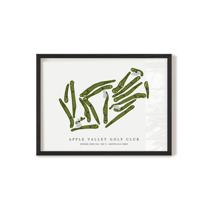 Apple Valley Golf Club | Golf Course Map | Black Frame