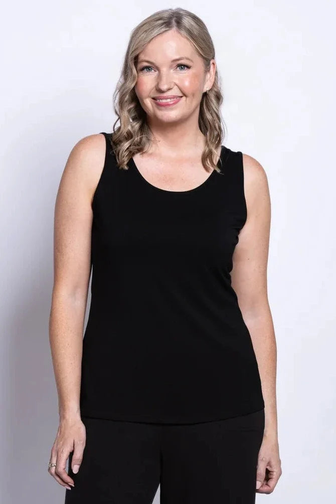 Avalon Bamboo Tank Top in Black