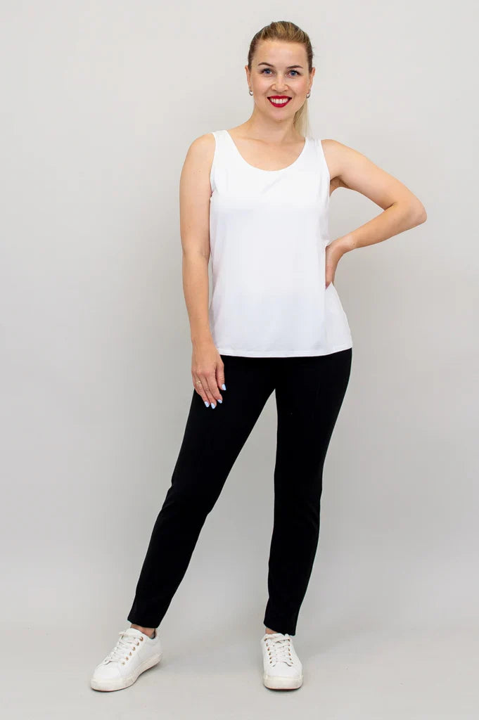 Avalon Bamboo Tank Top in White