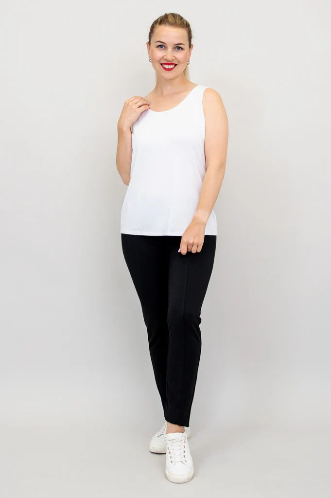 Avalon Bamboo Tank Top in White
