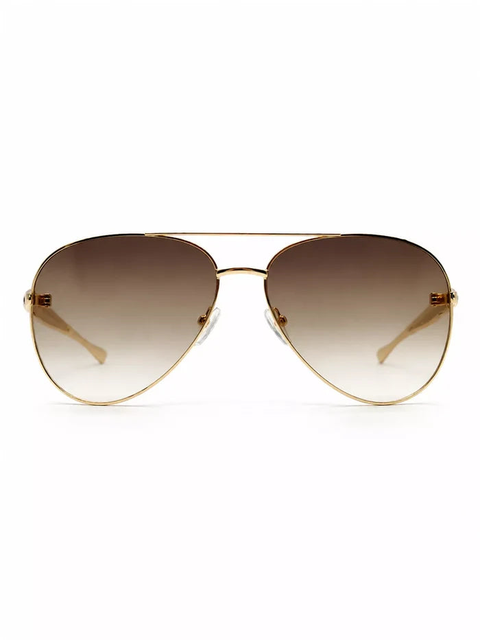 Aviator Sunglasses with Metal Lenses