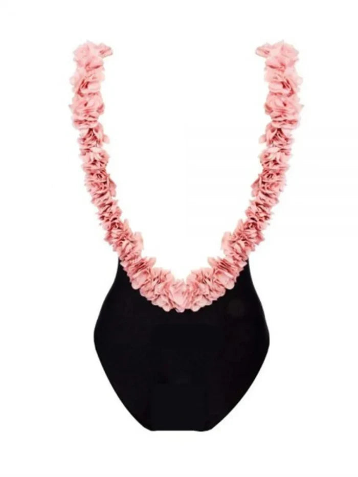 Backless Petal Strap Parent-Child Swimsuit