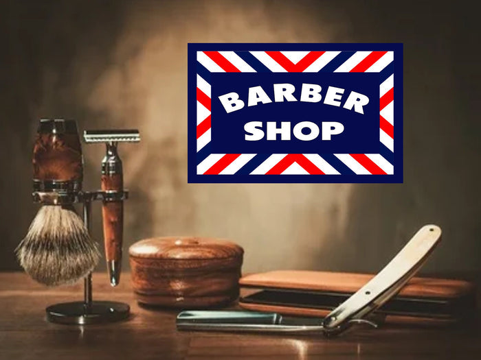 barber shop sign personalised options