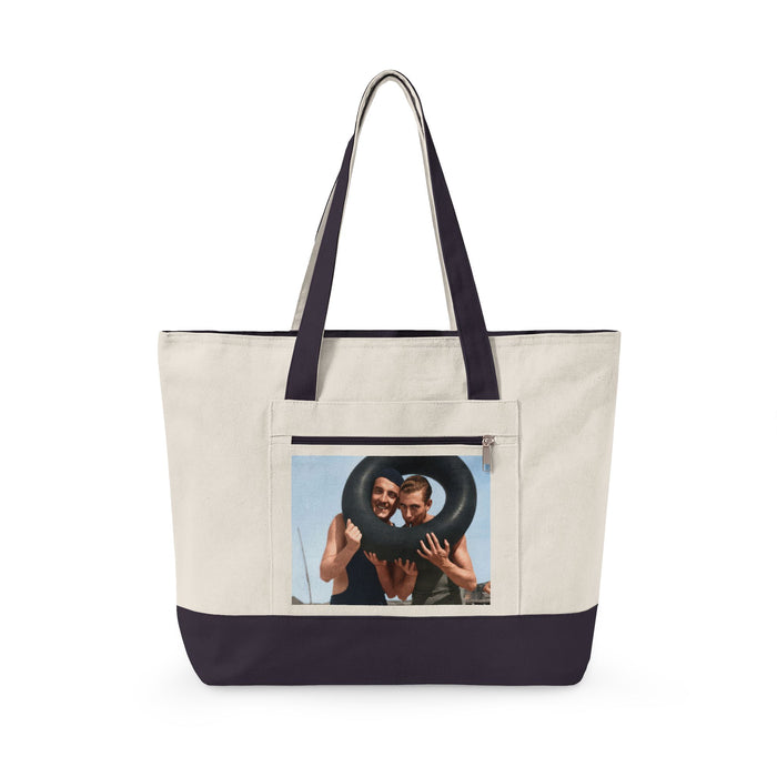 Beach Day Zippered Canvas Tote | Nager 006